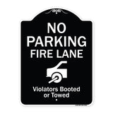 No Parking Fire Lane (With Graphic) Violators Booted Or Towed