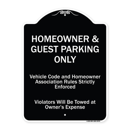 Homeowner & Guest Parking Only