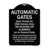 Automatic Gates, Gate Timed For One Vehicle Only