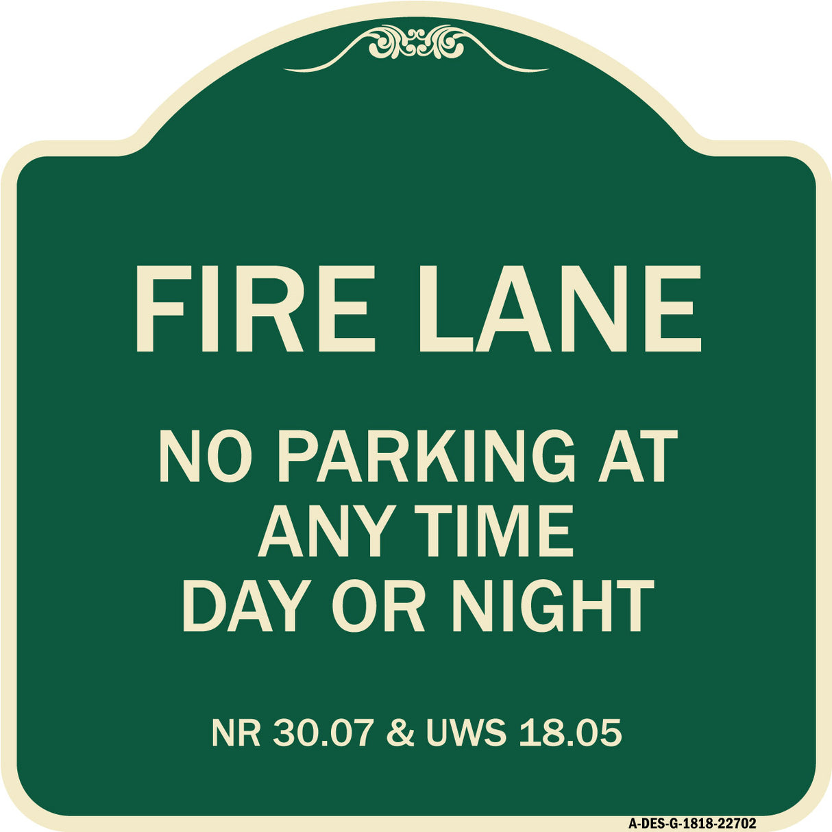 Wisconsin Fire Lane No Parking at Anytime Day or Night