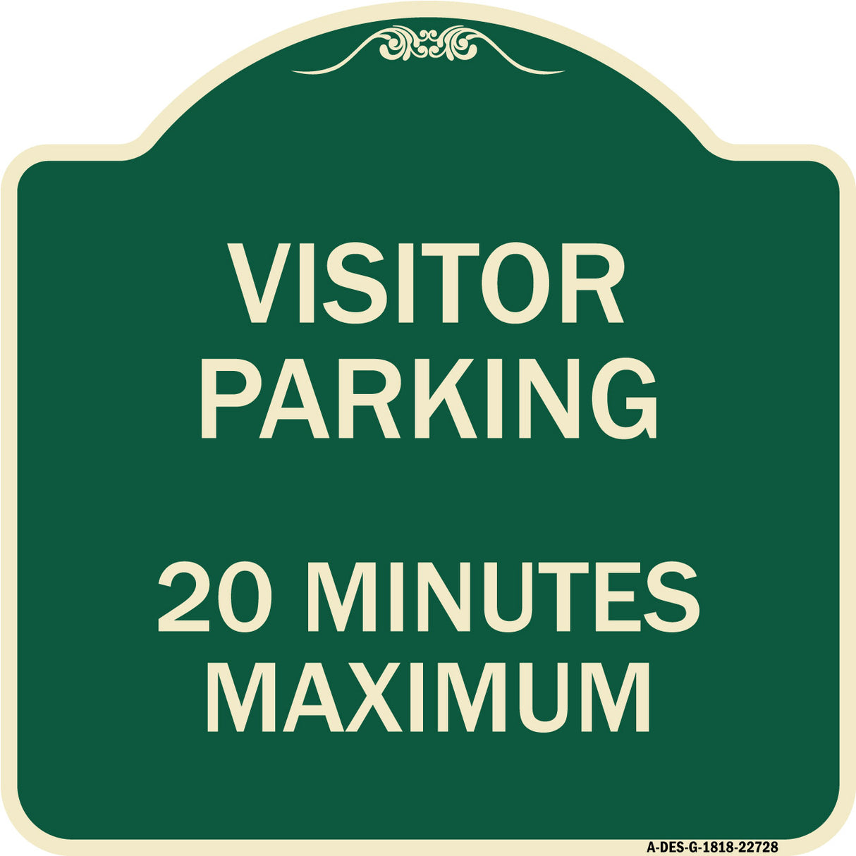 Visitor Parking Sign Visitor Parking 20 Minutes Maximum