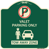 Valet Parking Only Tow Away Zone with Car Graphic