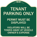 Tenant Parking Only Display Permit Violators Towed at Owner Expense