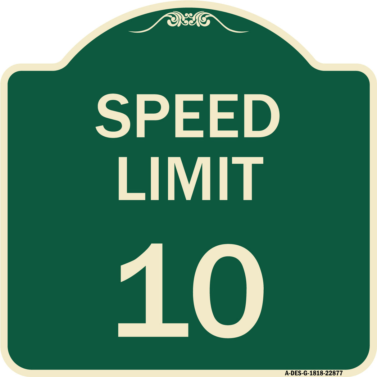 Speed Reduction Sign Speed Limit 10 Mph