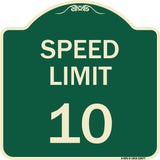 Speed Reduction Sign Speed Limit 10 Mph