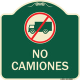 Spanish Traffic Sign No Camiones (No Trucks) (With Graphic)