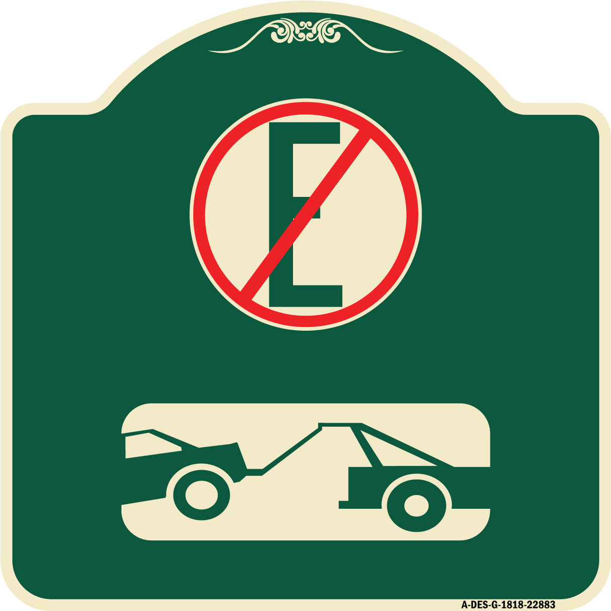 Spanish Parking Control Sign No Estacionar (No Parking) (With Symbol)