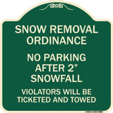 Snow Removal Ordinance - No Parking After 2 Snowfall