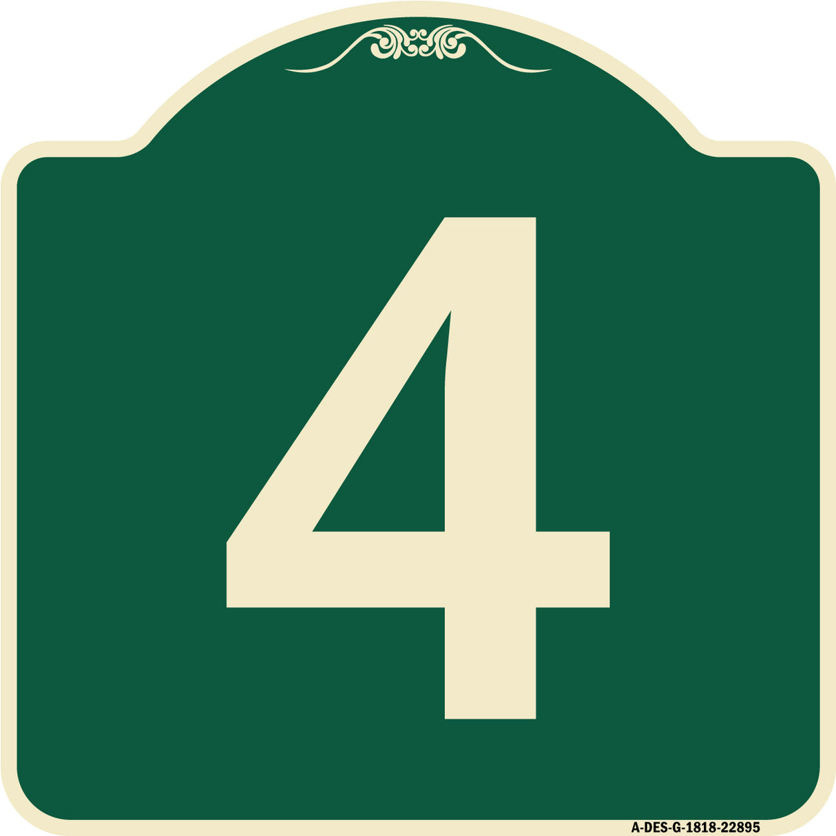 Sign with Number 4