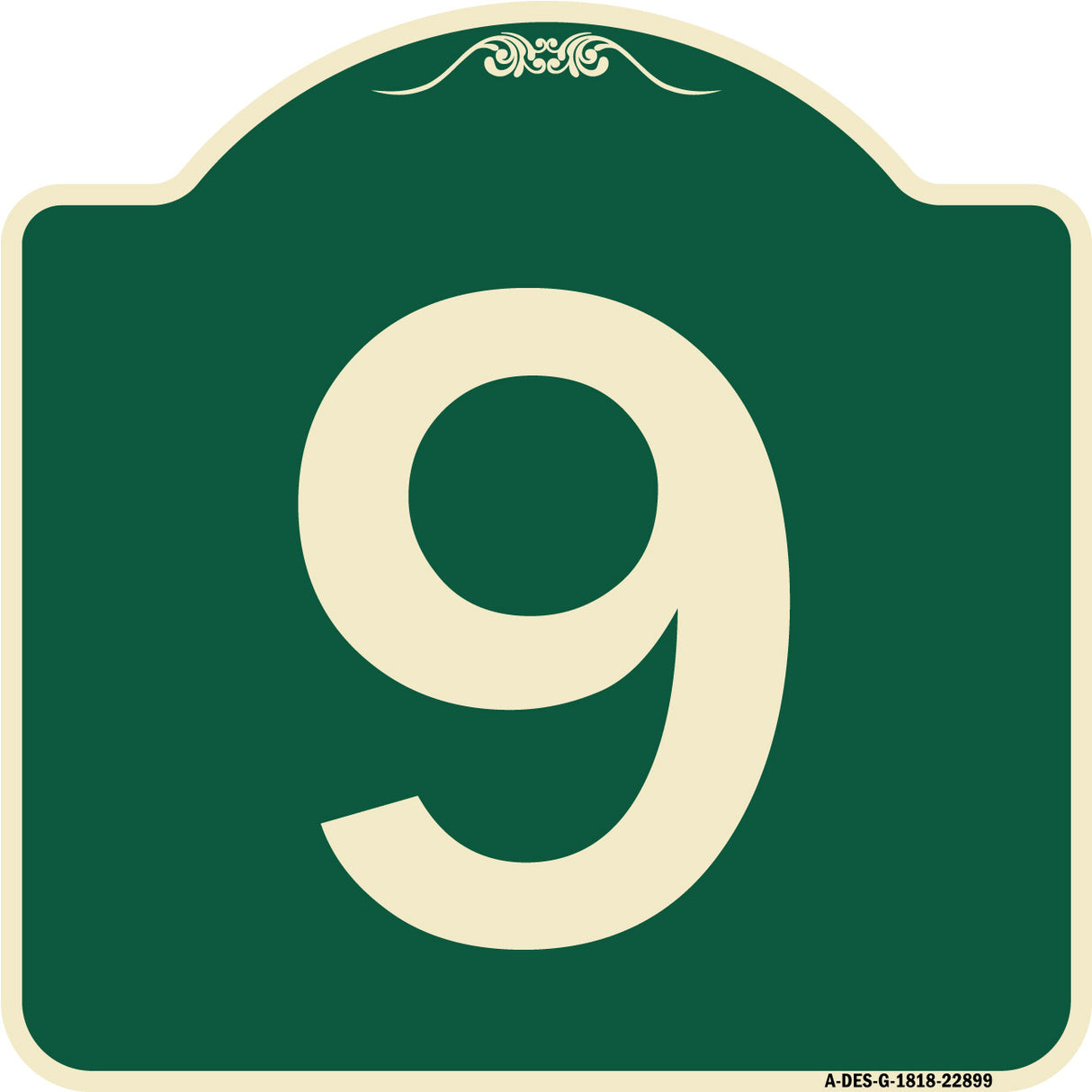 Sign with Number '9