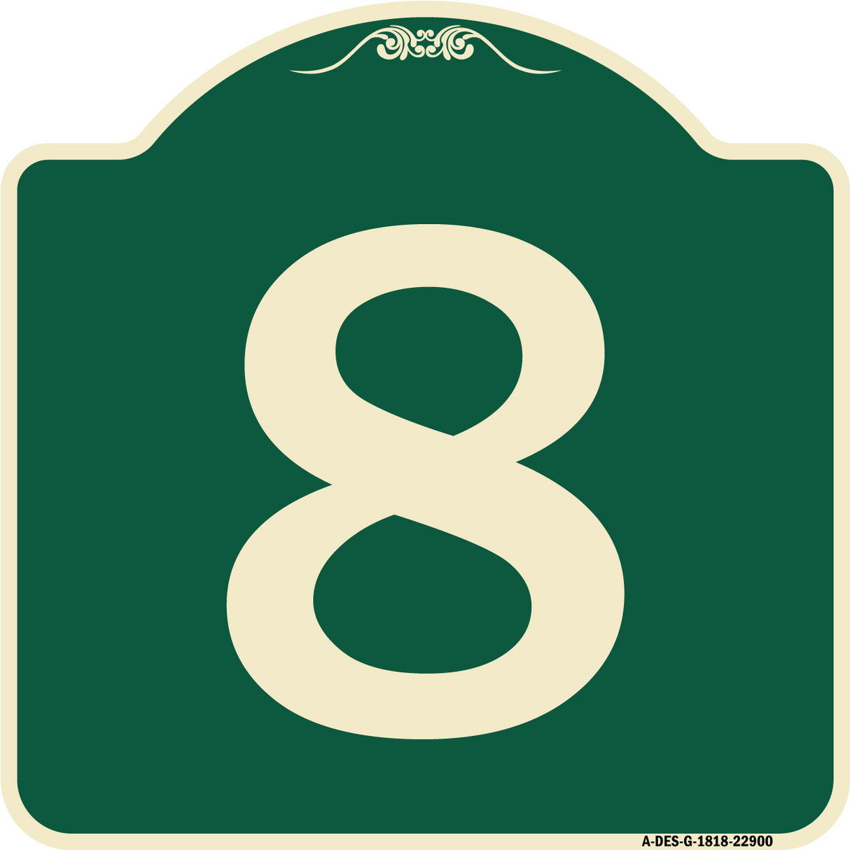 Sign with Number '8