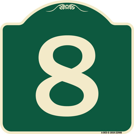 Sign with Number '8