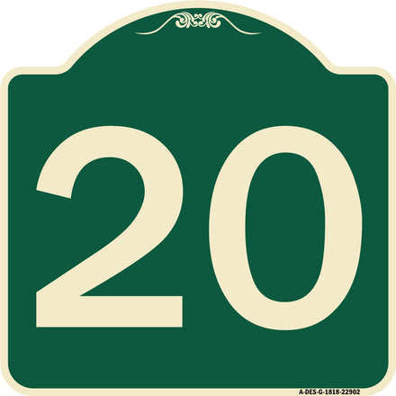 Sign with Number '20