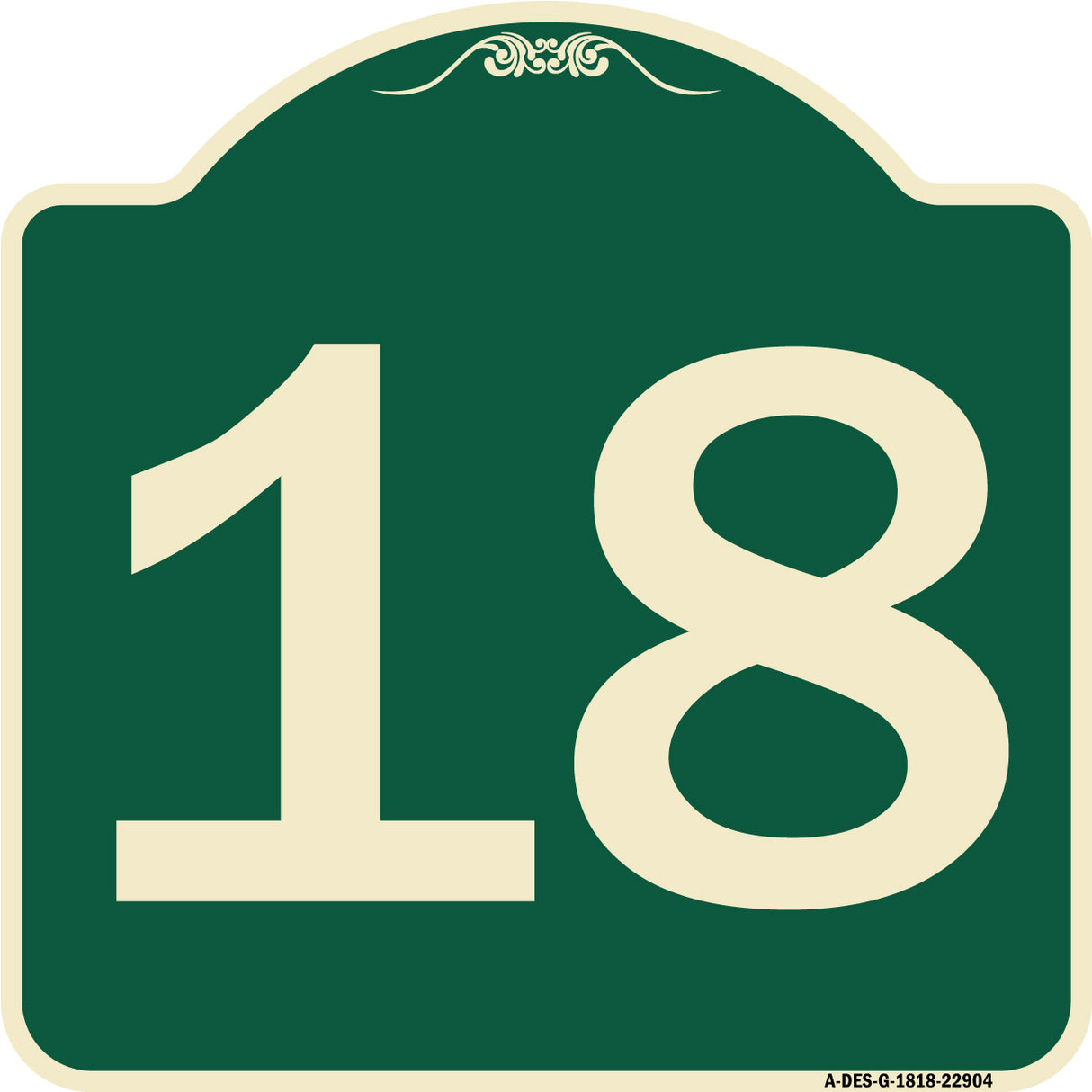 Sign with Number '18