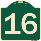 Sign with Number '16