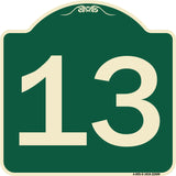 Sign with Number '13