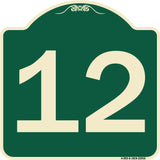 Sign with Number '12