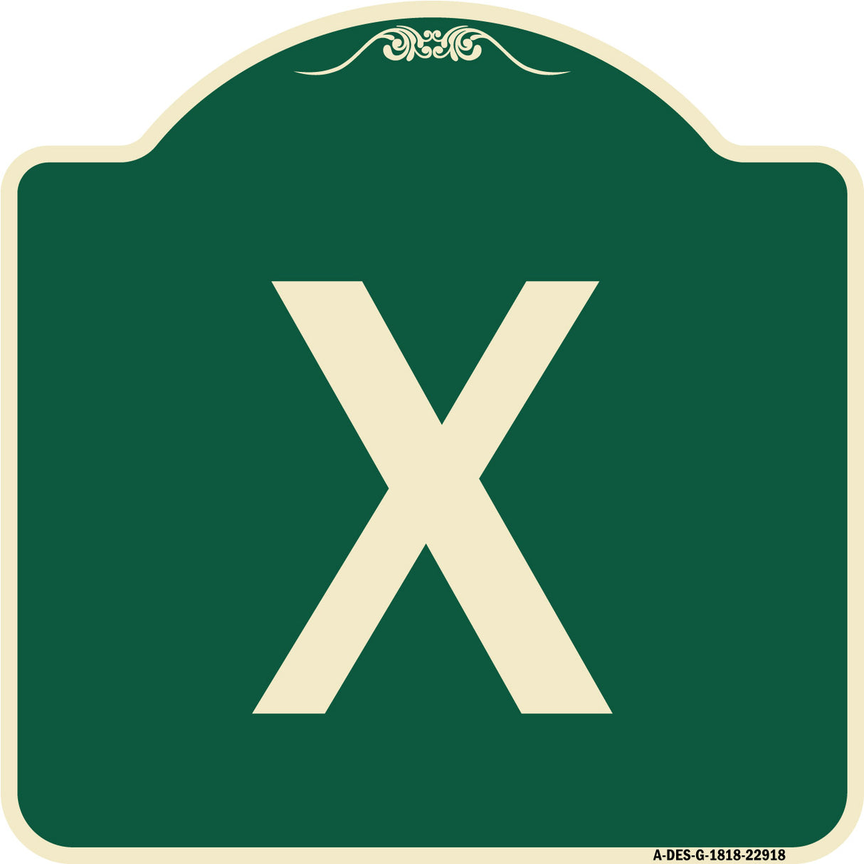 Sign with Letter X