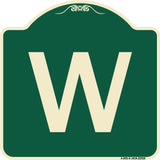 Sign with Letter W