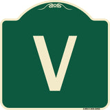 Sign with Letter V