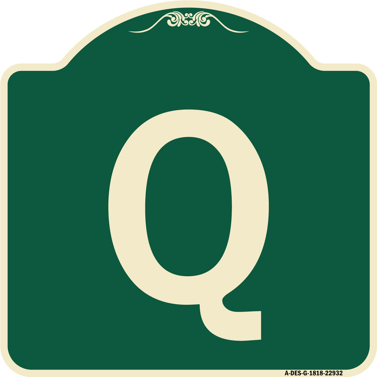 Sign with Letter Q