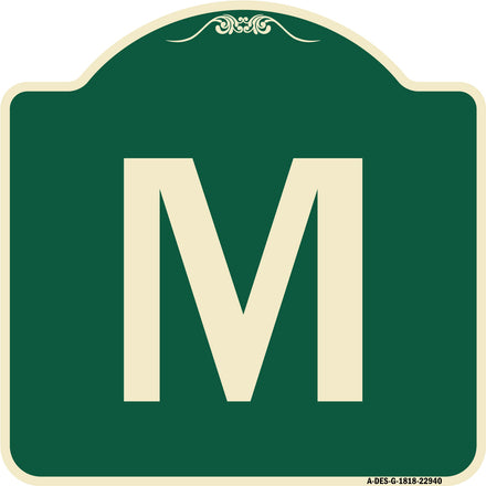 Sign with Letter M