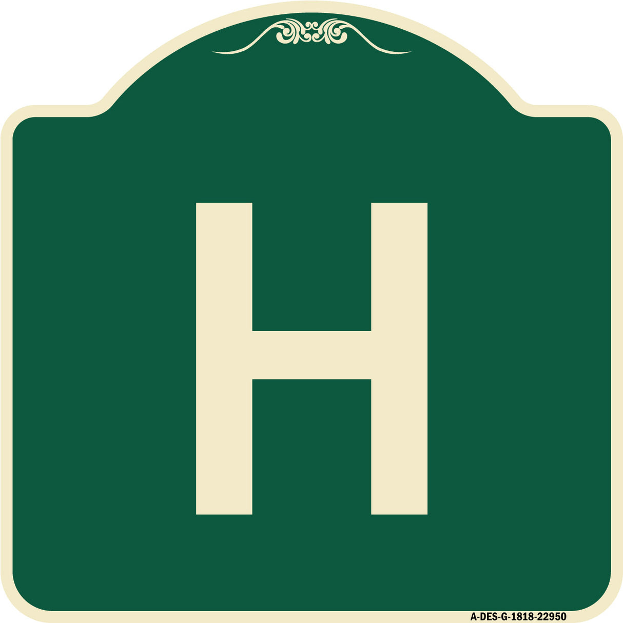 Sign with Letter H