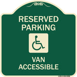 Reserved Parking Van Accessible with Symbol