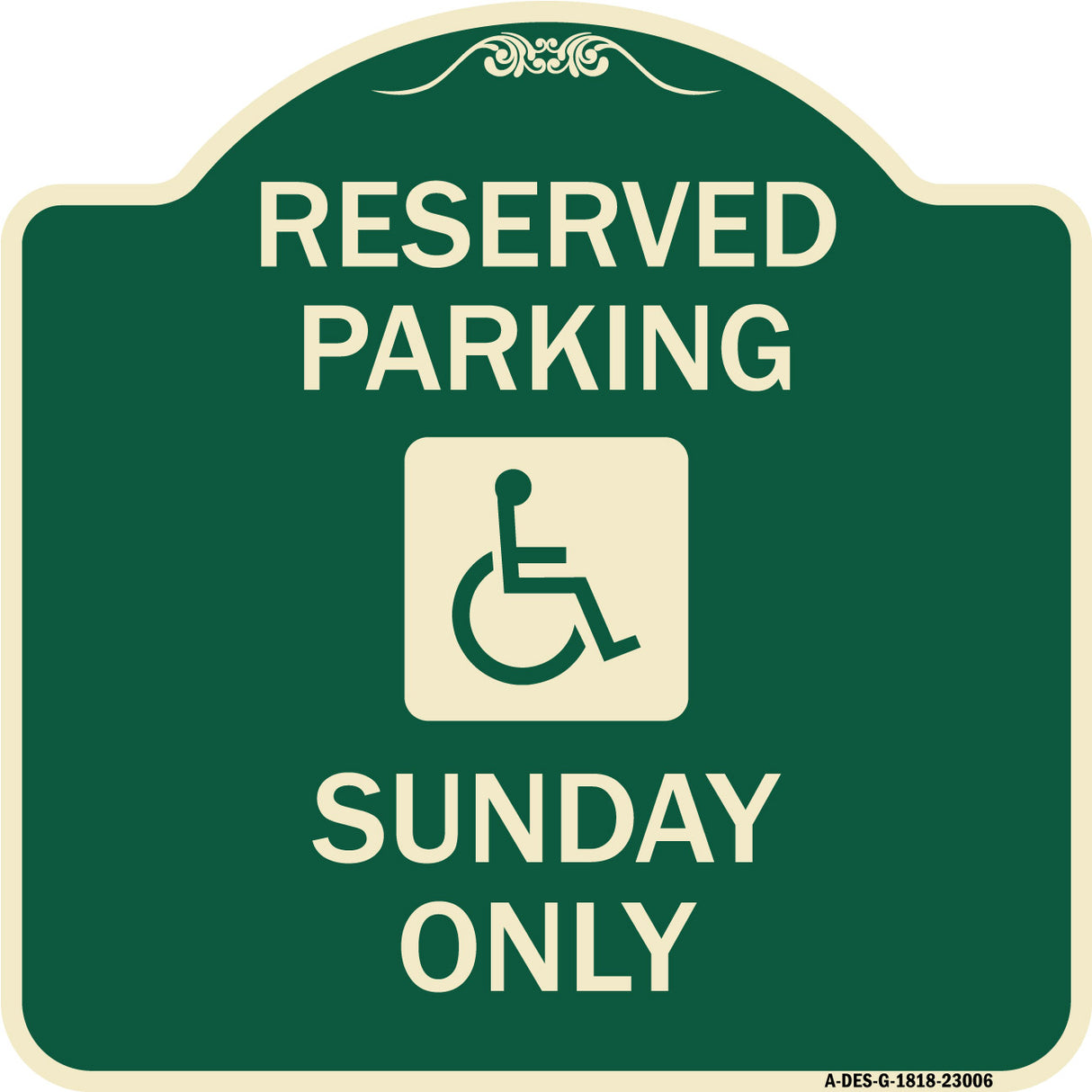 Reserved Parking Sunday Only (With Graphic