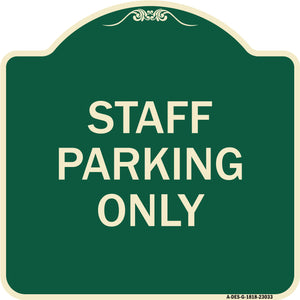 Reserved Parking Sign Staff Parking Only