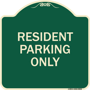 Reserved Parking Sign Resident Parking Only