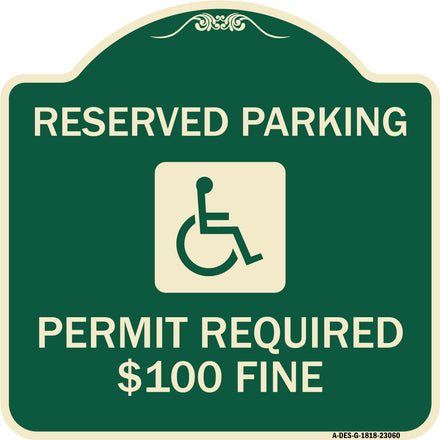 Reserved Parking Permit Required $100 Fine