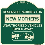 Reserved Parking for New Mothers Unauthorized Vehicles Towed Away (With Tow Away Graphic)