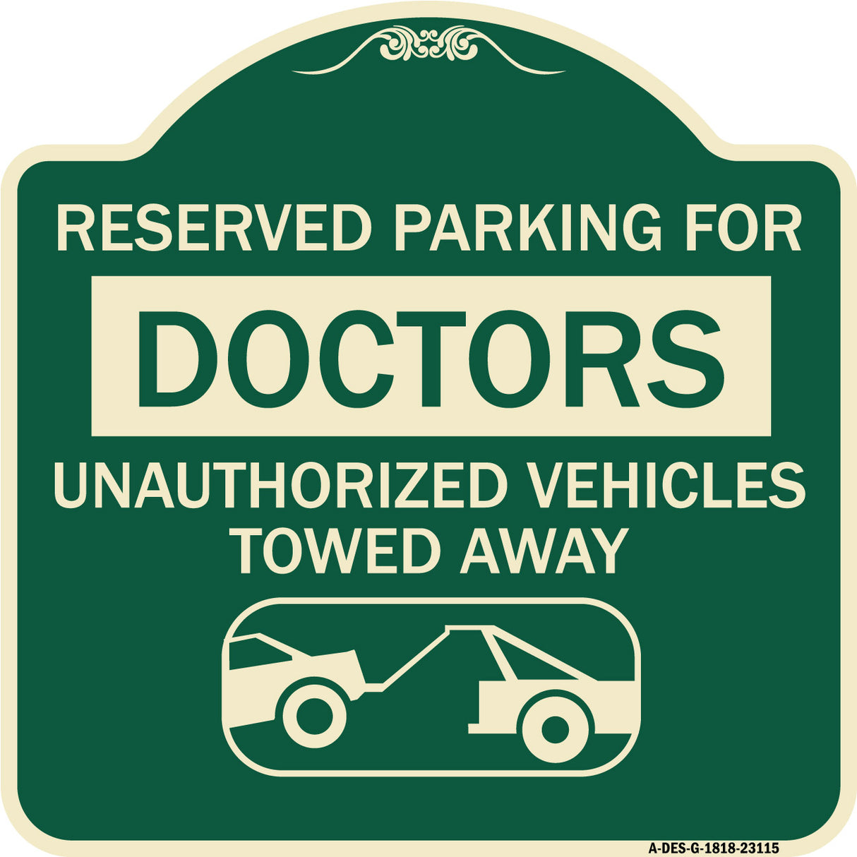 Reserved Parking for Doctors Unauthorized Vehicles Towed Away