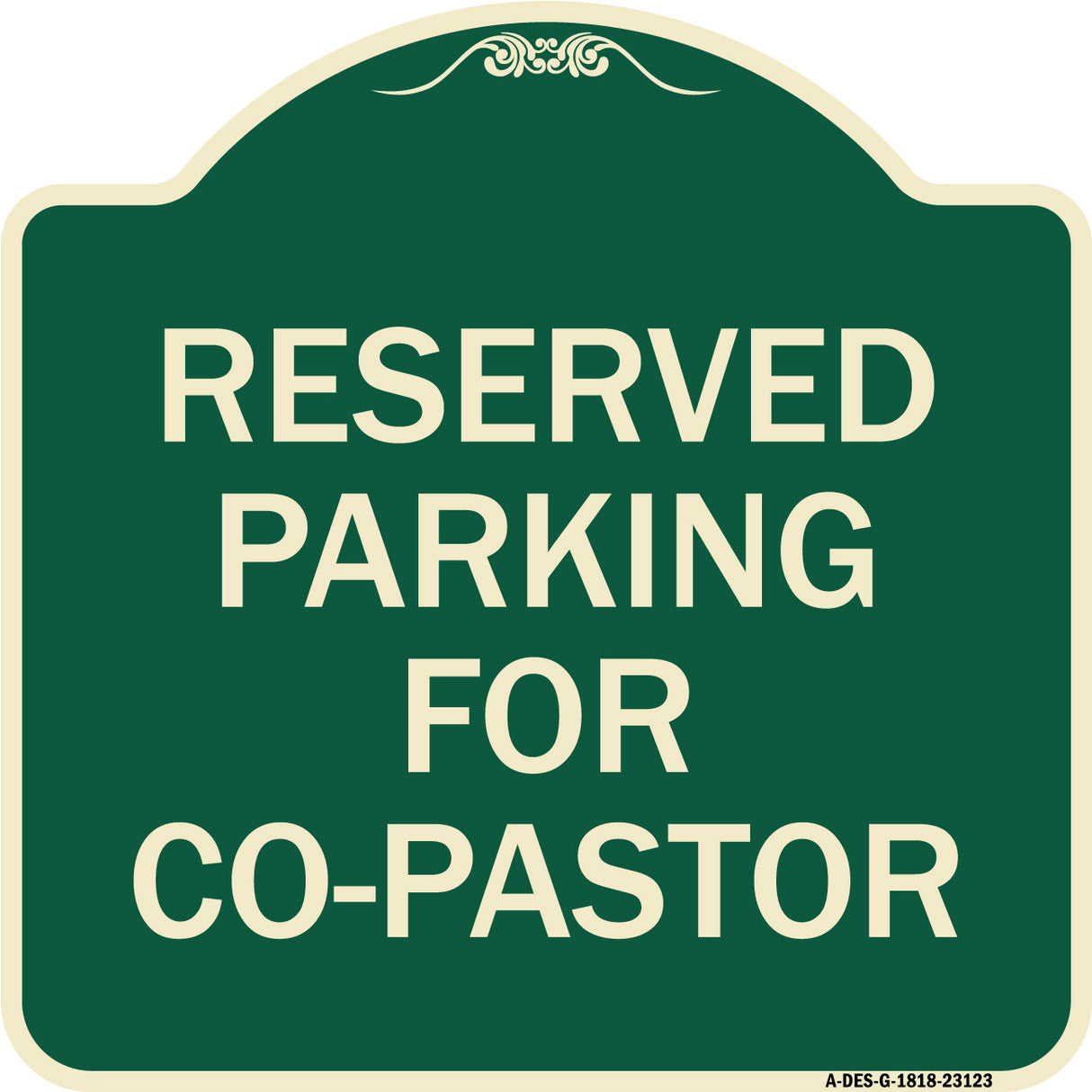 Reserved Parking for Co-Pastor