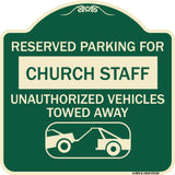 Reserved Parking for Church Staff Unauthorized Vehicles Towed Away (With Tow Away Graphic)