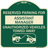 Reserved Parking for Assistant Manager Unauthorized Vehicles Towed Away (With Car Tow Graphic)