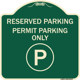 Reserved Parking - Permit Parking Only with Symbol