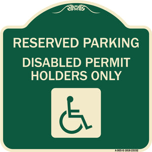 Reserved Parking - Disabled Permit Holders Only (With Updated Access Symbol)