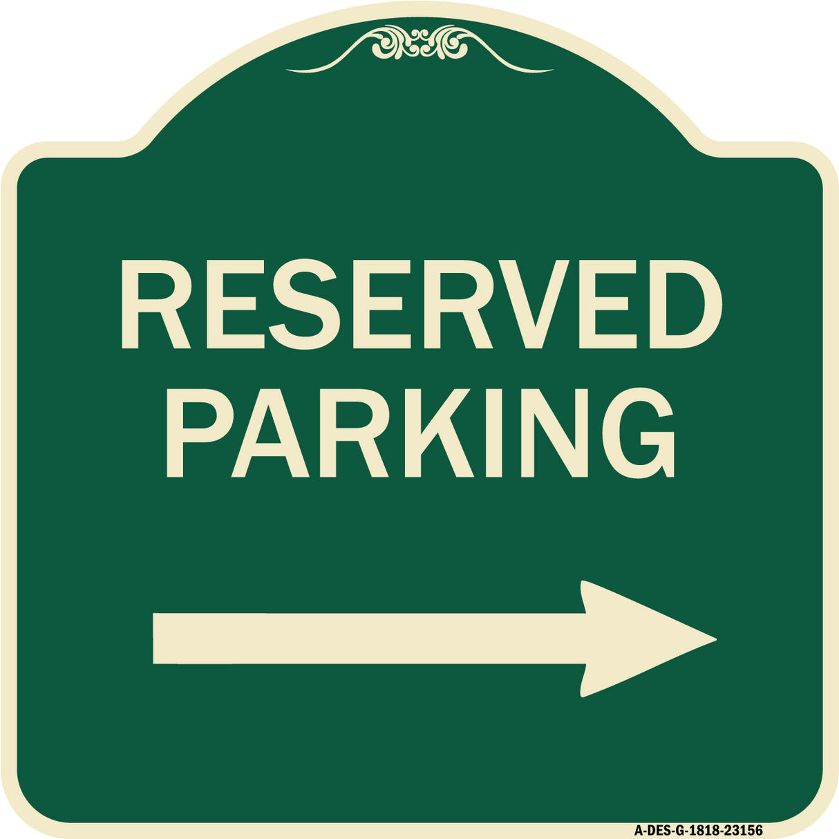 Reserved Parking (Right Arrow)