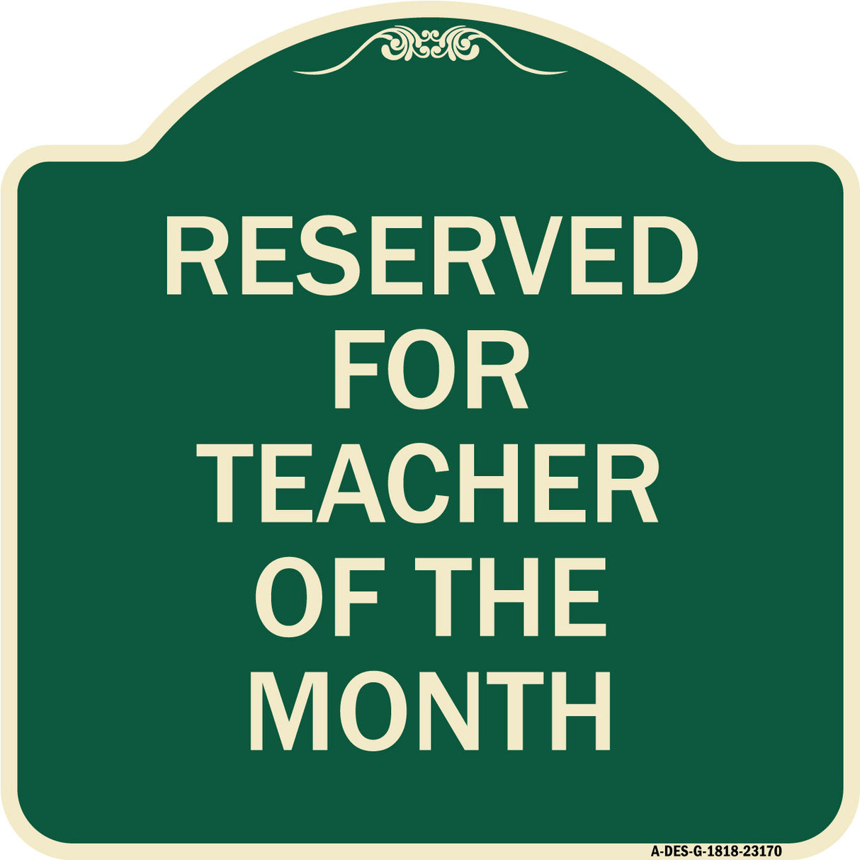 Reserved for Teacher of the Month