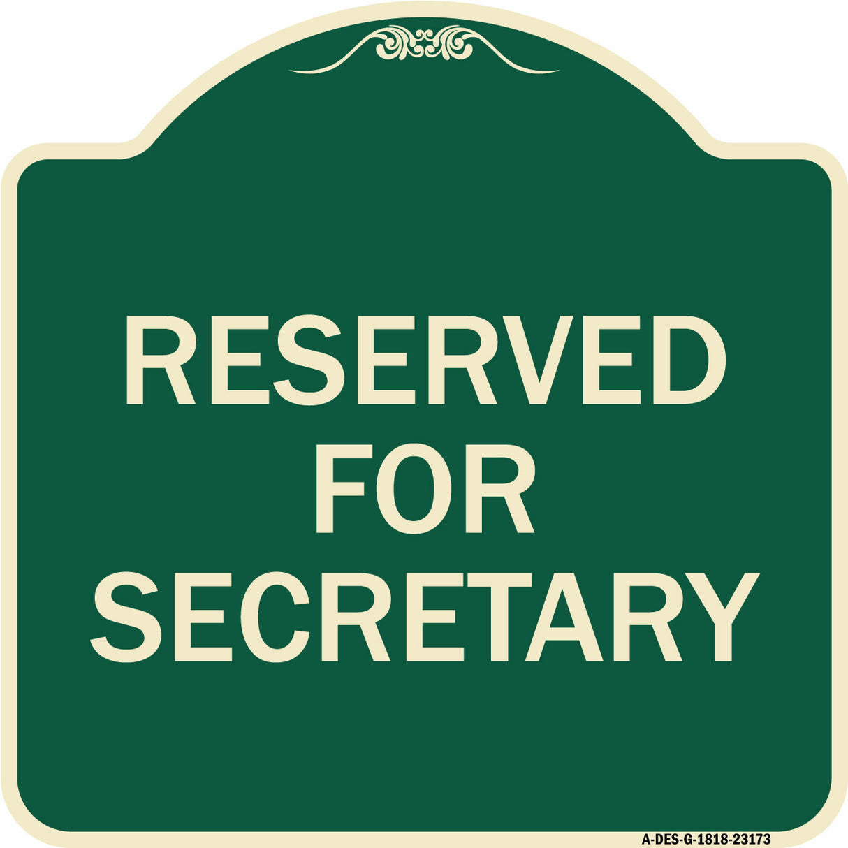 Reserved for Secretary