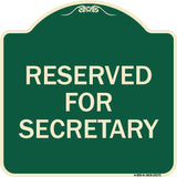 Reserved for Secretary