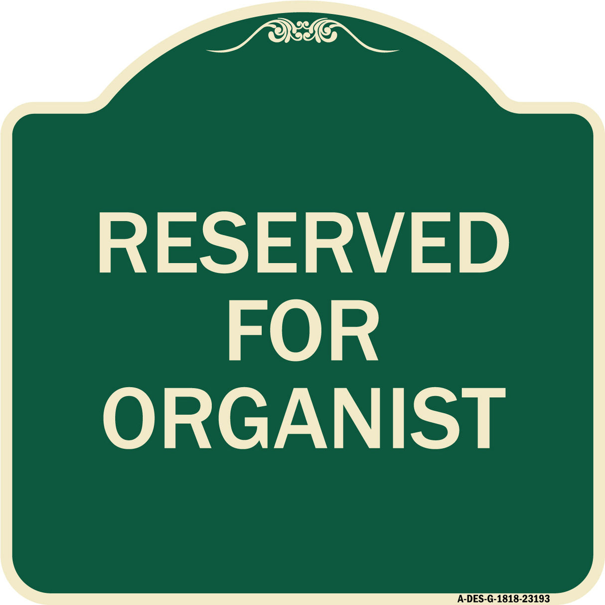 Reserved for Organist