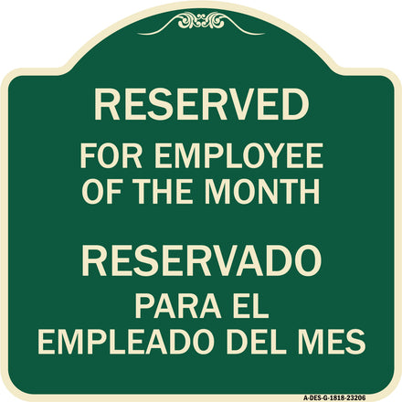 Reserved for Employee of the Month - Reservado Para El Empleado Del Mes