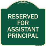 Reserved for Assistant Principal