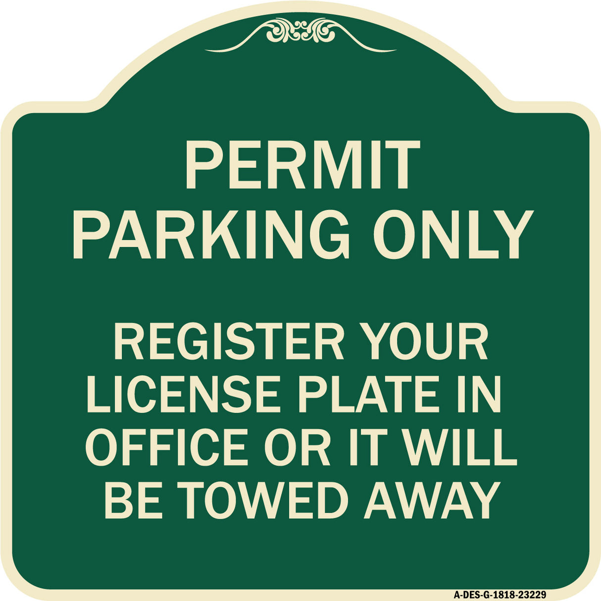 Register Your License Plate in Office or It Will Be Towed Away