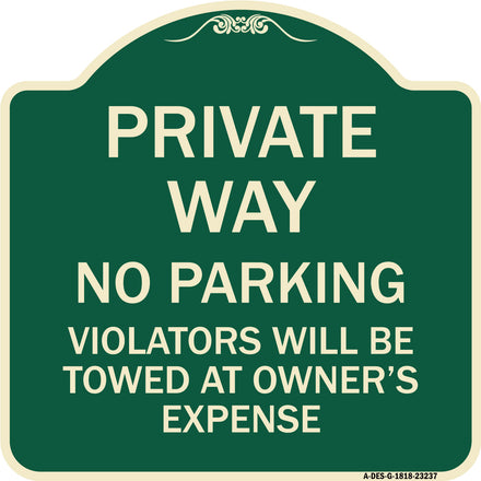 Private Way Violators Will Be Towed Away
