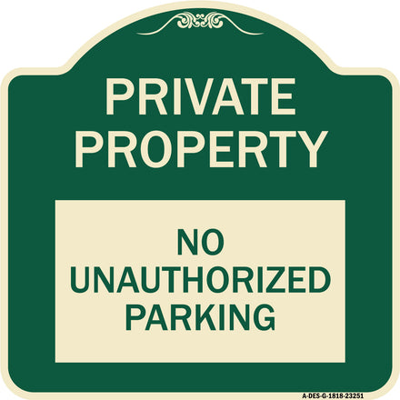 Private Property - No Unauthorized Parking