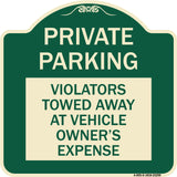 Private Parking Violators Towed Away at Vehicle Owner's Expense